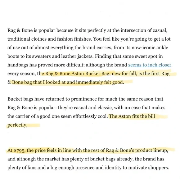 rag & bone LARGE Aston Bucket Bag - Picture 15 of 16